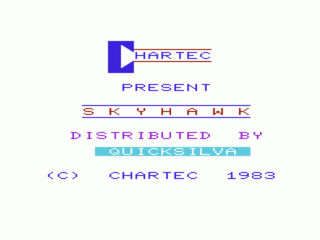 Skyhawk title screen for Vic-20